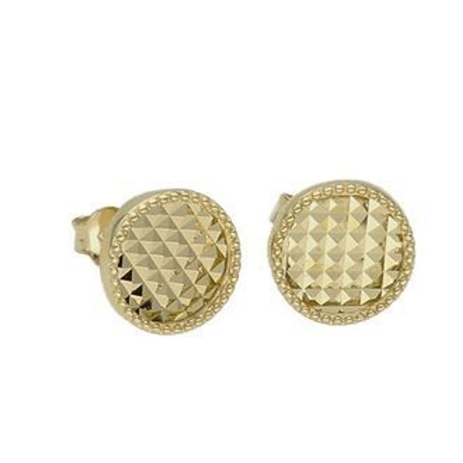 Kolczyki złote 333 okrągłe blaszki grawerowane KL 9509 333 Kolczyki złote okrągłe to klasyka w najlepszym wydaniu wykonane ze złota, próby 333. Kolczyki będą idealnym dodatkiem do każdej stylizacji. Kolczyki maja okrągły, kształt.jpg